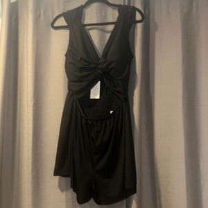 Eloquii brand new black short sleeve, short romper. Plus size